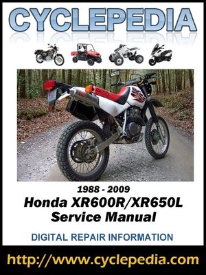 cover image of Honda XR600R-XR650L 1988-2009 Service Manual